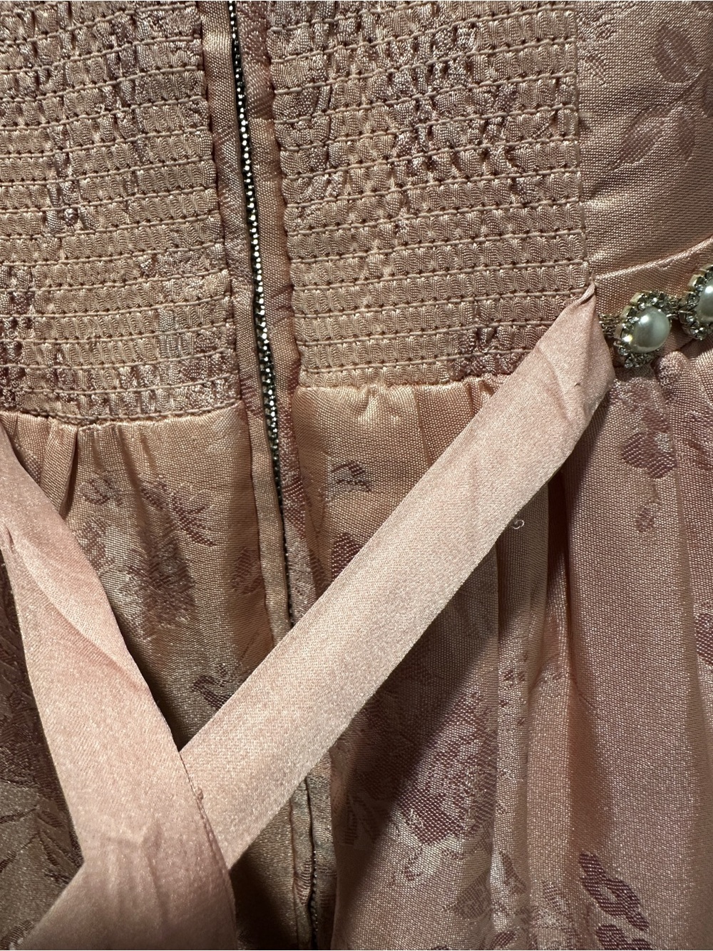 NWT V.Chapman The Emma Dress in Light Pink Windsor Brocade Size 4 - Picture 15 of 16